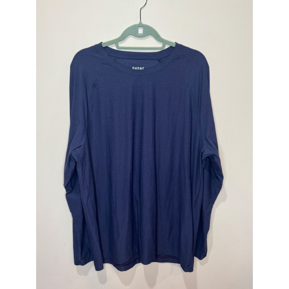Rhone Reign Navy Long Sleeve Crew Tshirt Sz XXL‎ Mens 2XL